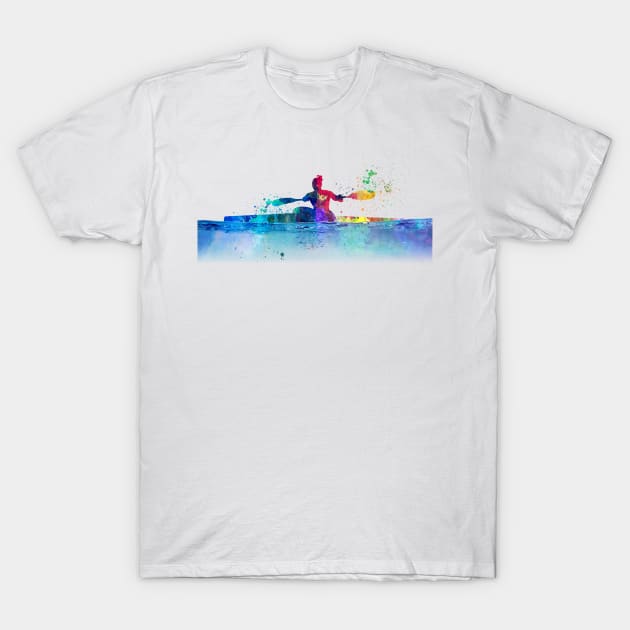 Kayak in watercolor T-Shirt by PaulrommerArt